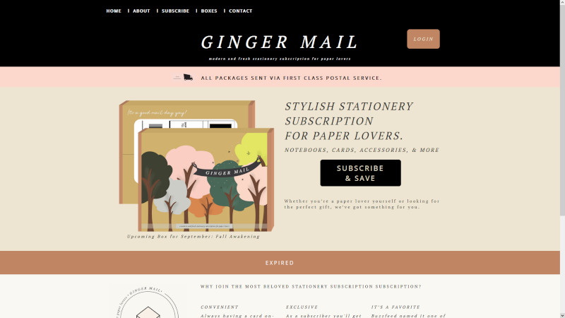 Ginger Mail website screenshot