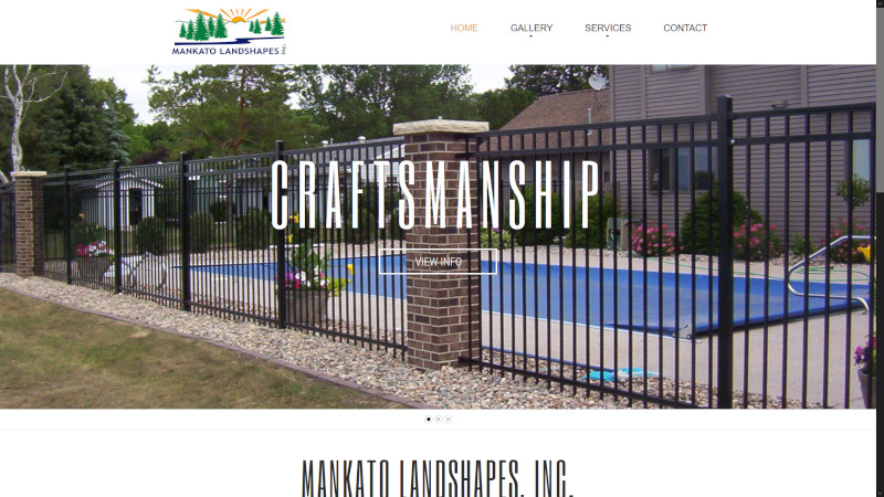 Mankato Landshapes website screenshot