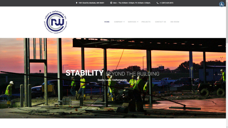 RW Carlstrom website screenshot